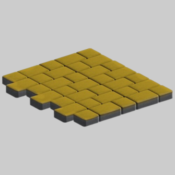Тротуарная плитка Инсбрук Альт Дуо, 40 мм, желтый, гладкая